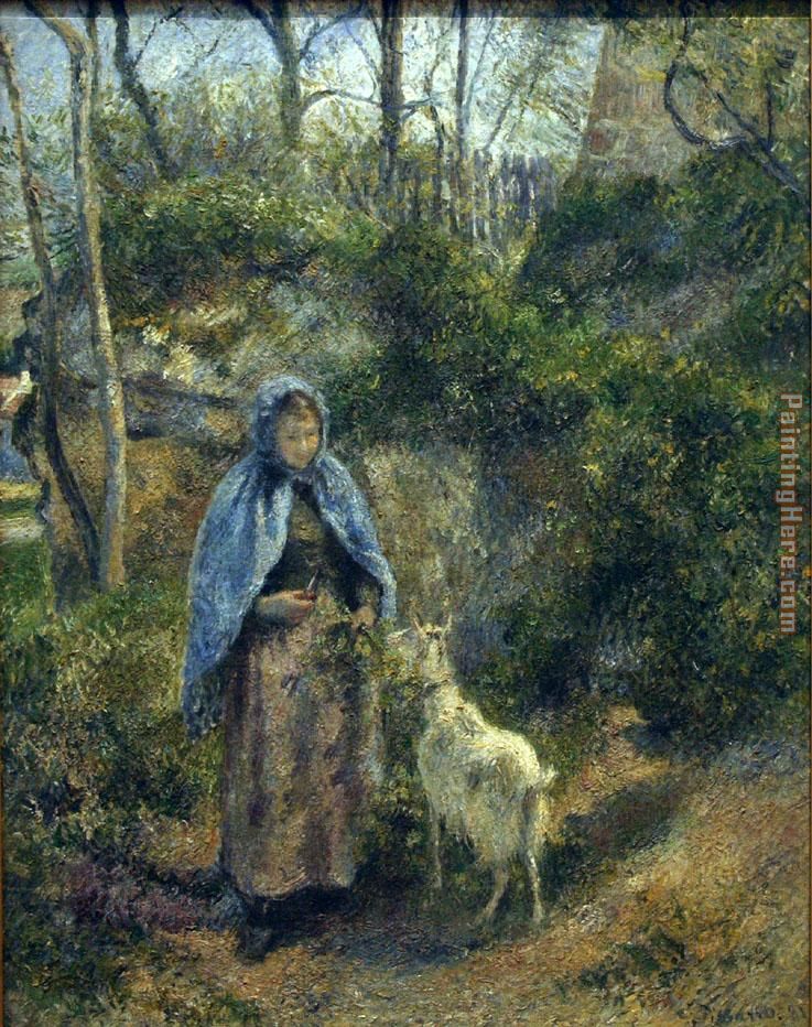 Camille Pissarro Girl with a Goat
